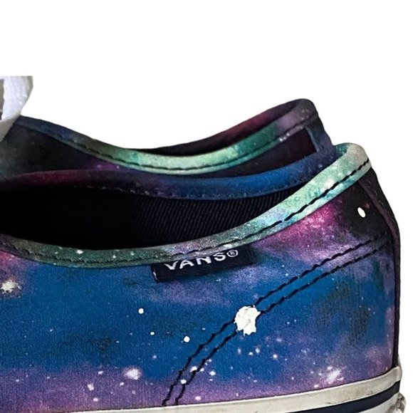 Vans Women Low Top Sneaker Size 6 Purple Blue Galaxy Print Lace Up Canvas Upper‎ - Picture 7 of 10